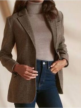 Vintage Coastal Wool Blend Designer Jacket